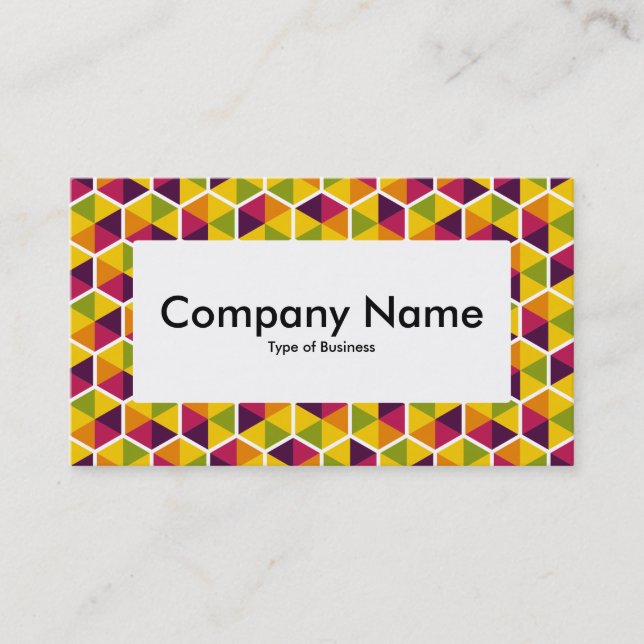 Centre Label v4 - Hexagon Pattern Business Card (Front)