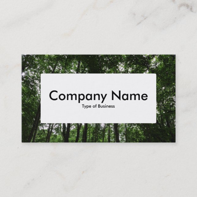 Centre Label v4 - Woodland Canopy 02 Business Card (Front)