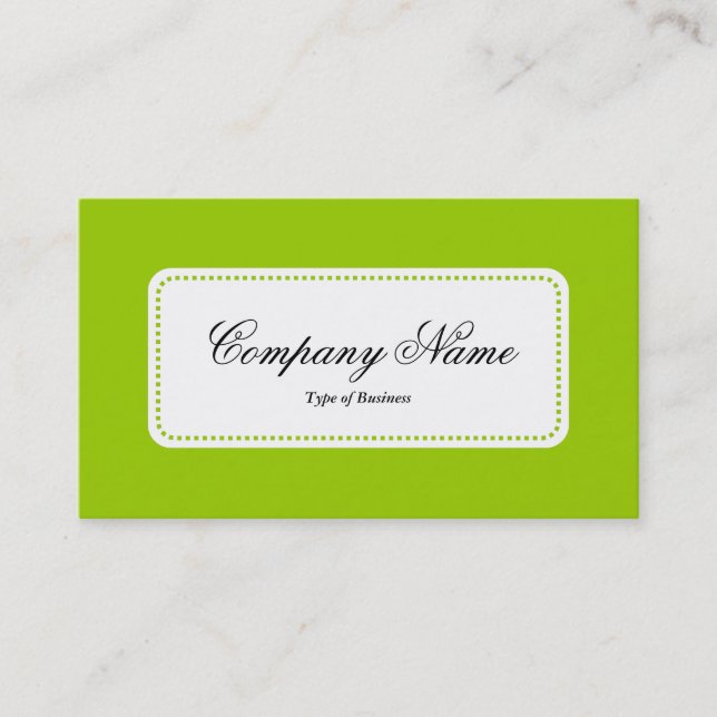Centre Label v5 - Martian Green Business Card (Front)