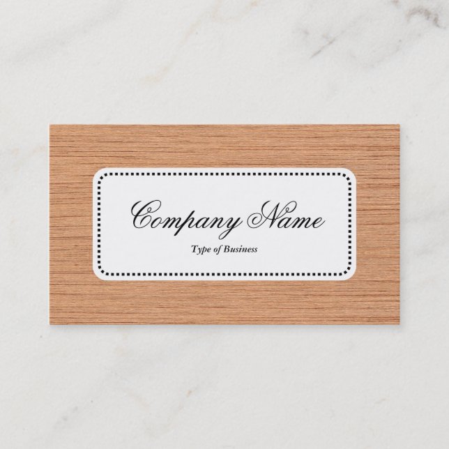 Centre Label v5 - Wood 06 Business Card (Front)
