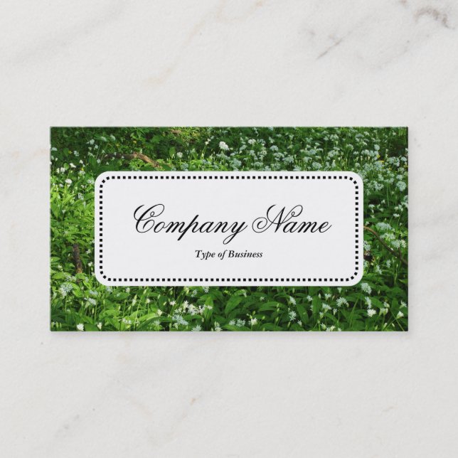 Centre Label v5 - Woodland Flowers Business Card (Front)