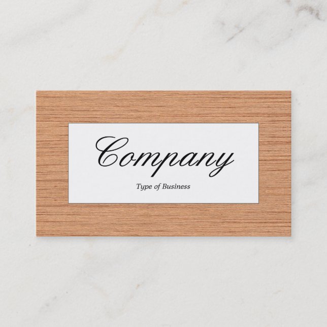 Centre Label - Wood 06 Business Card (Front)