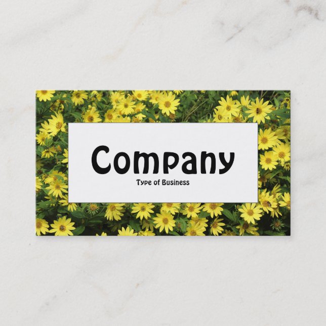 Centre Label - Yellow Daisies Business Card (Front)