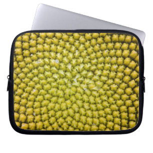 Centre of giant Sunflower (Helianthus annuus) Laptop Sleeve