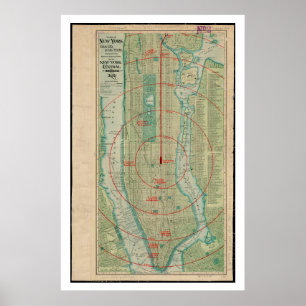 Centre Of New York, First City Of The World Poster