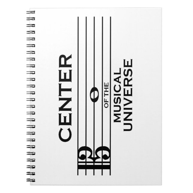 Centre of the Musical Universe Alto Clef Design Notebook (Front)