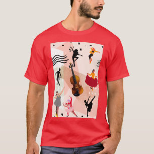 Centre of violin with retro background T-Shirt