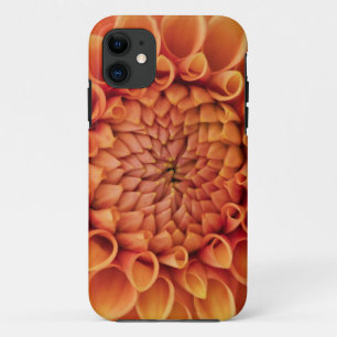 Centre Orange Dahlia Flower iPhone 11 Case