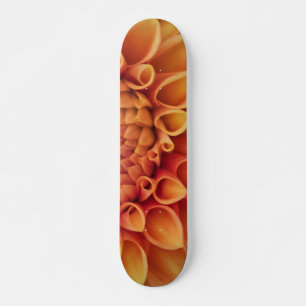 Centre Orange Dahlia Flower Skateboard
