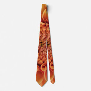 Centre Orange Dahlia Flower Tie