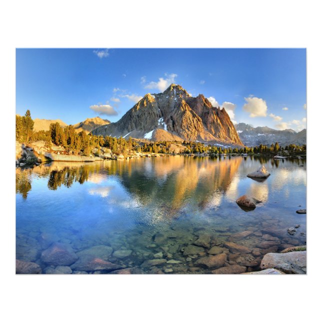 Centre Peak over Lower Golden Bear Lake - Sierra Photo Print (Front)