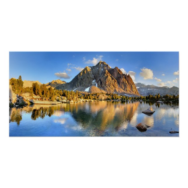 Centre Peak over Lower Golden Bear Lake - Sierra Poster (Front)