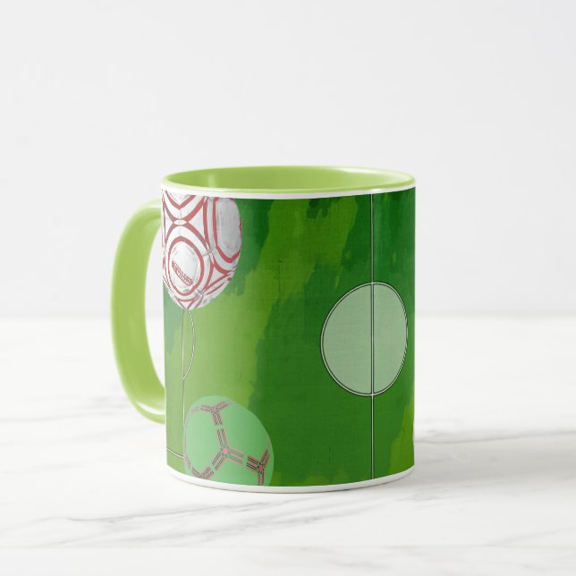 Centre Spot Soccer Field Art Mug Cup (Front Left)