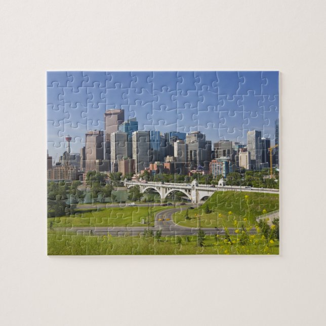 Centre St Bridge and Downtown Calgary, Alberta, Jigsaw Puzzle (Horizontal)