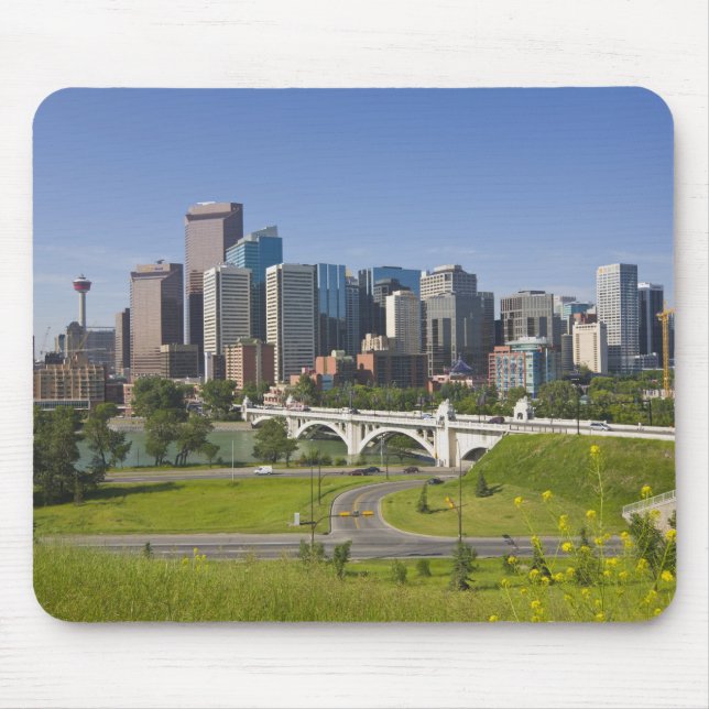 Centre St Bridge and Downtown Calgary, Alberta, Mouse Pad (Front)