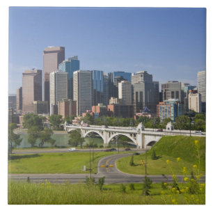 Centre St Bridge and Downtown Calgary, Alberta, Tile
