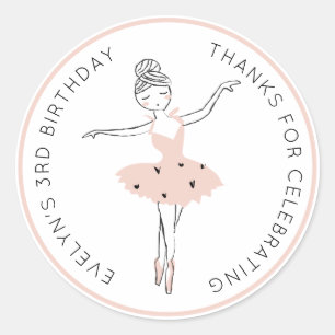 Centre Stage Birthday Classic Round Sticker