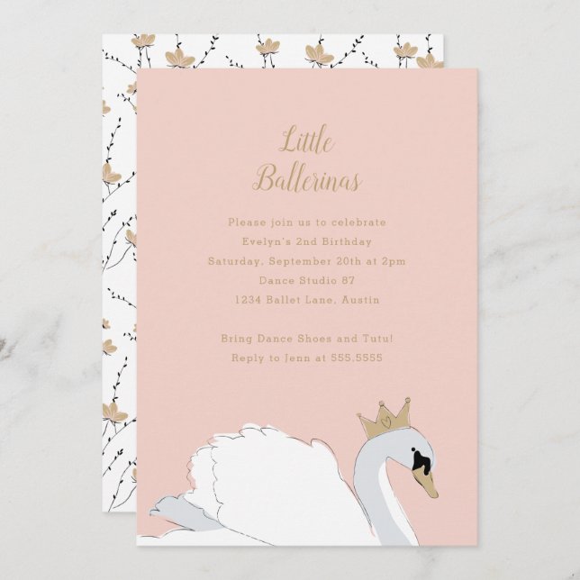 Centre Stage Kids Birthday Party Invitation (Front/Back)