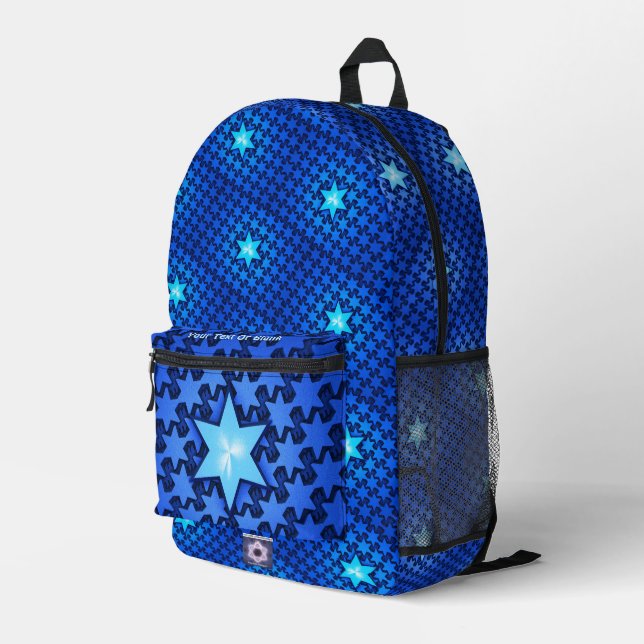 Centre Star Printed Backpack (Back Corner Right)