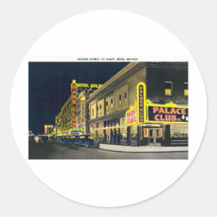 Centre Street, Reno, Nevada Classic Round Sticker