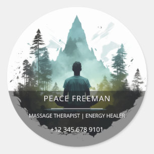 Centre Within Forest Meditation Classic Round Sticker