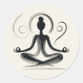 Centred Classic Round Sticker