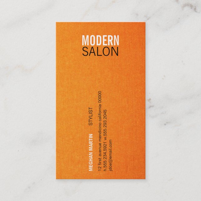 Centred Type / Textile Gradient Business Card (Front)