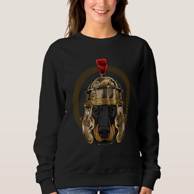 Centurion Doberman Pinscher Ancient Rome Roman Emp Sweatshirt (Front)