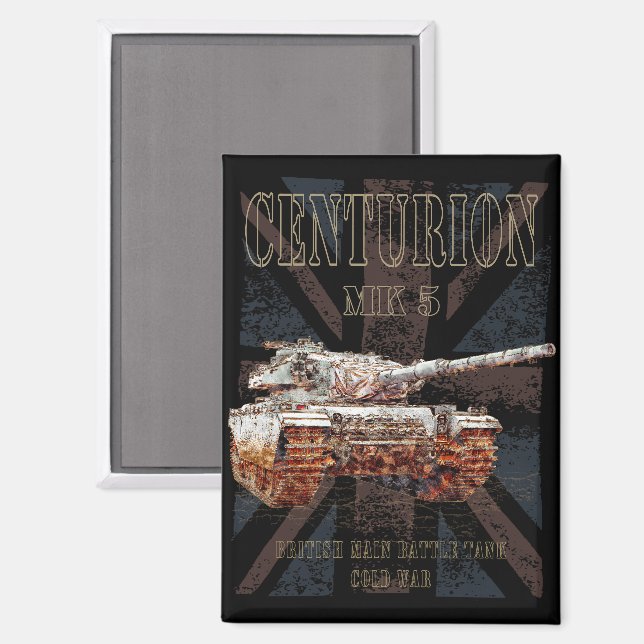 Centurion MK 5 MBT. British Main Battle Tank Magnet (Front/Back)