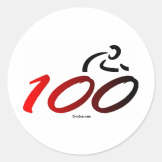 Century bike ride classic round sticker