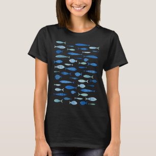 Century Modern Blue Fish Fishing Mcm Mid Mod T-Shirt