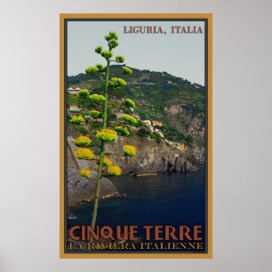 Century Plant on the Lower Cinque Terre trail Poster