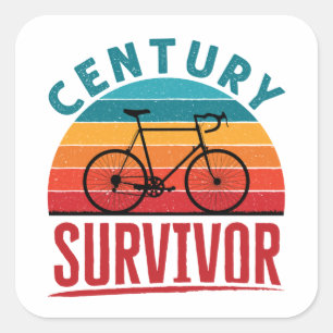 Century Survivor 100 Miles Club Square Sticker