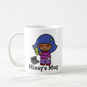 CEO / Accountant / Mogul Girl with computer Coffee Mug
