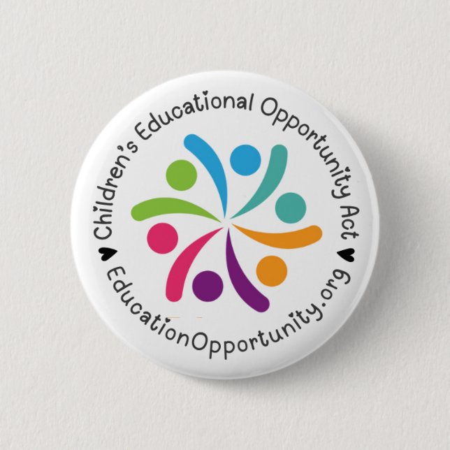 CEO Act Round Button with Heart Font (Front)