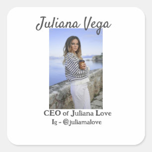 CEO business owner girl boss Instagram handle Square Sticker
