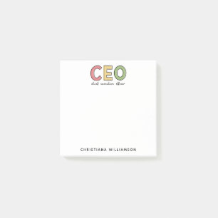 CEO Chief Executive Officer Boss Gift Post-it Notes