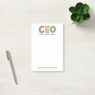 CEO Chief Executive Officer Boss Gift Post-it Notes