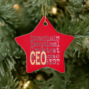 CEO Extraordinaire Ceramic Ornament