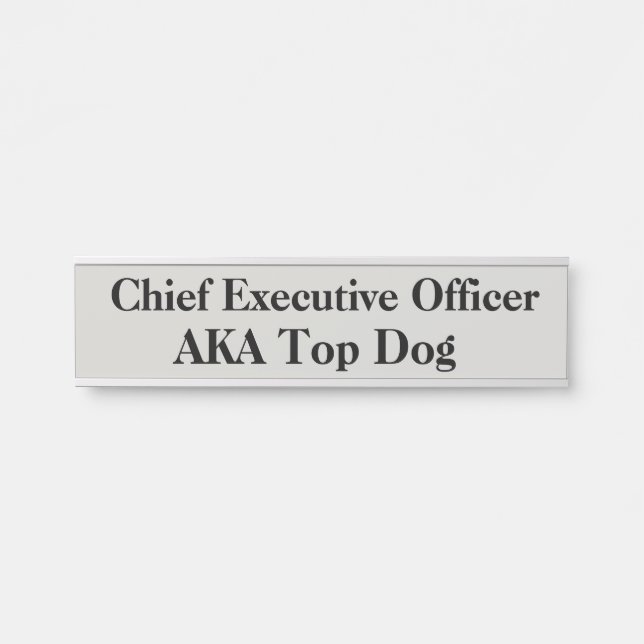 CEO Hanging Door Sign Name Plate (Front)