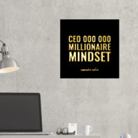 CEO Millionaire Mindset Motivational Quote Foil Pr