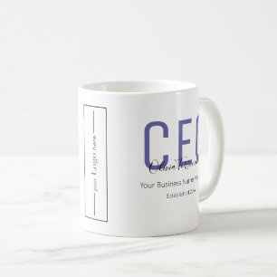 CEO Name Business Logo Coffee Mug
