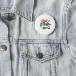 CEO of Overthinking But Make It School - Back to S 6 Cm Round Badge