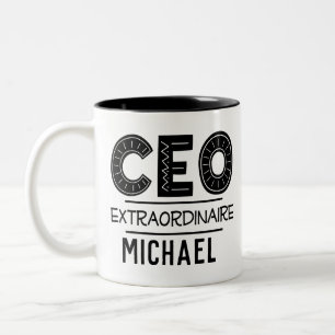 CEO Personalized Gift for Boss Two-Tone Coffee Mug