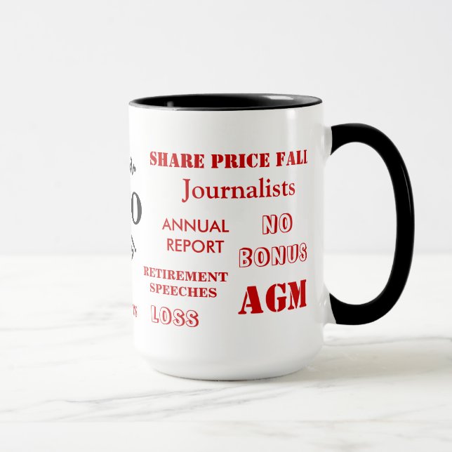 CEO Swear Words! Funny CEO Words Joke Mug (Right)