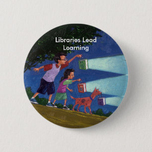 Cepeda medium res, Libraries Lead Learning 6 Cm Round Badge