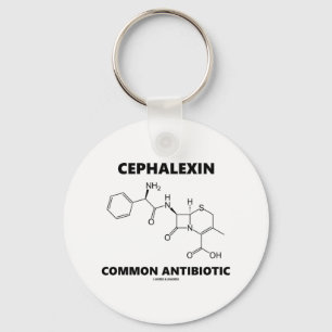 Cephalexin Common Antibiotic (Chemical Molecule) Key Ring