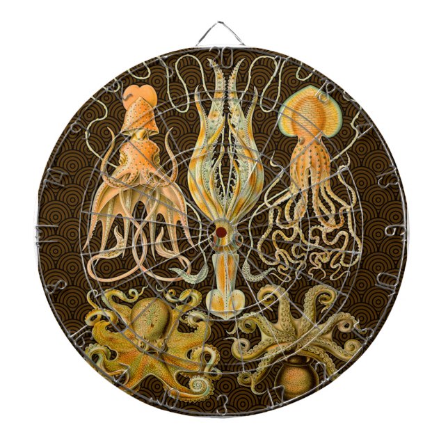 Cephalopod Octopus Squid Marine Nature Dartboard (Front)