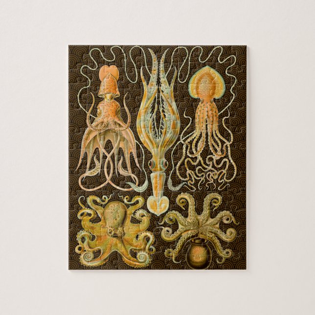 Cephalopod Octopus Squid Marine Nature Jigsaw Puzzle (Vertical)