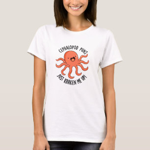 Cephalopod Puns Just Kraken Me Up Funny Animal Pun T-Shirt